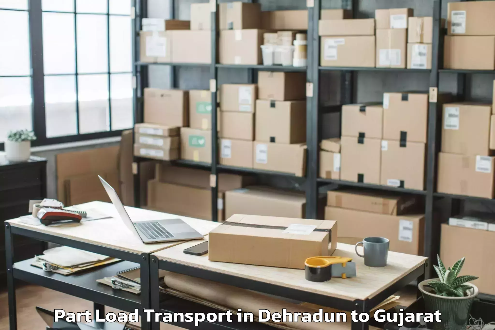 Book Dehradun to Gadhada Part Load Transport